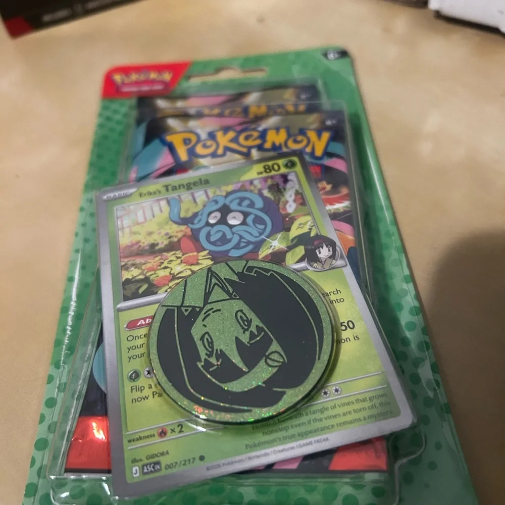 Pokémon Tangela Mini Pack with Coin - Green